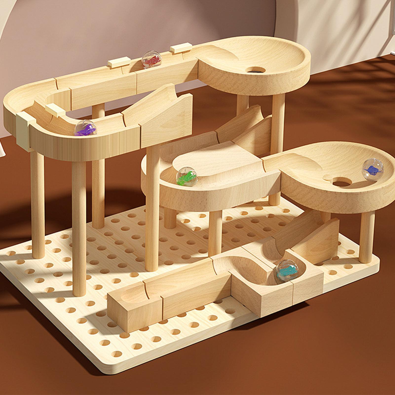 Board Game Race Track - Drewniana torba z kulkami, labirynt, gra