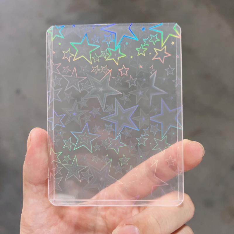 Card Sleeves Protector - 10 szt. Holograficzne Laserowe Przezroczyste Koszulki