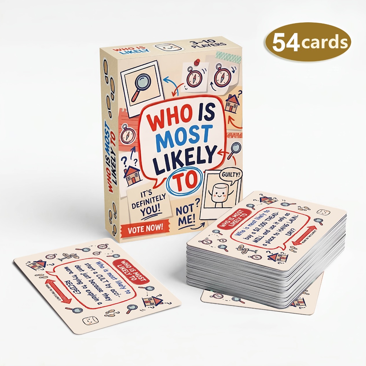 Board Game Quiz - 54 Wybrane Karty z Pytaniem „Kto